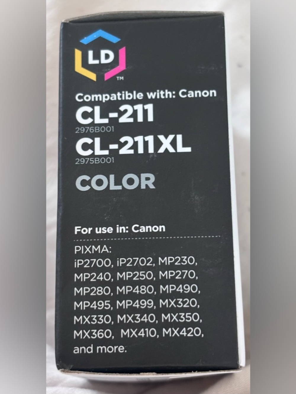 BUNDLE Genuine Canon Pixma 210XL Black & one compatible with Canon 211 Color - Picture 9 of 10